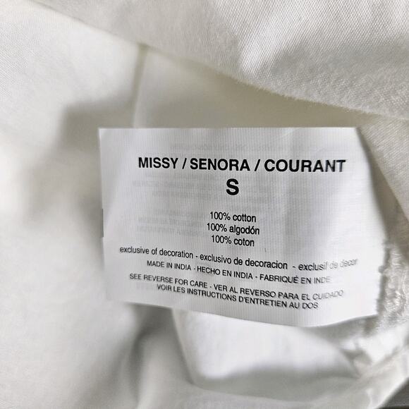 Gloria Vanderbilt Shirt Embroidered Flowers Light Weight Cotton Button Down Sz S - Picture 6 of 8